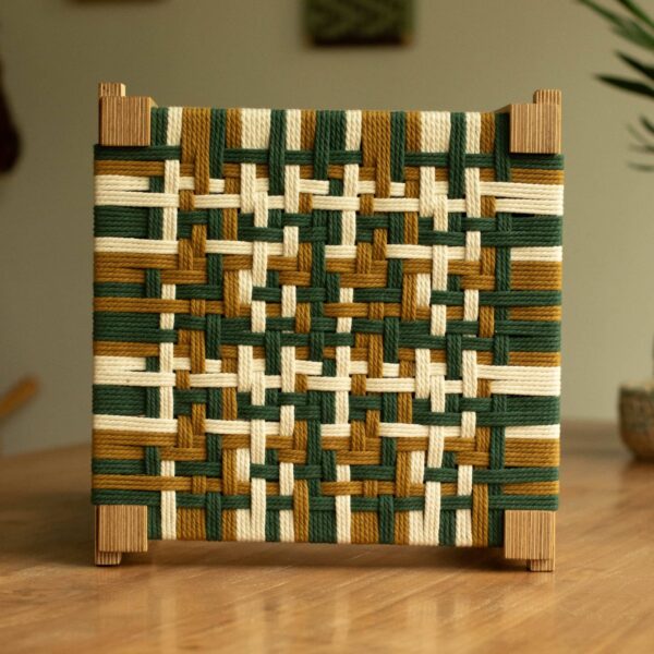 Handcrafted Stool - Birch Plywood & Recycled Cotton